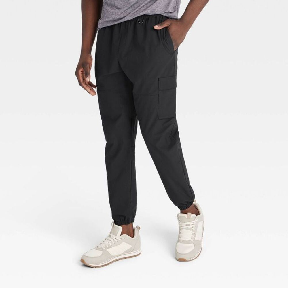 Men's Utility Cargo Joggers - All In Motion Black L